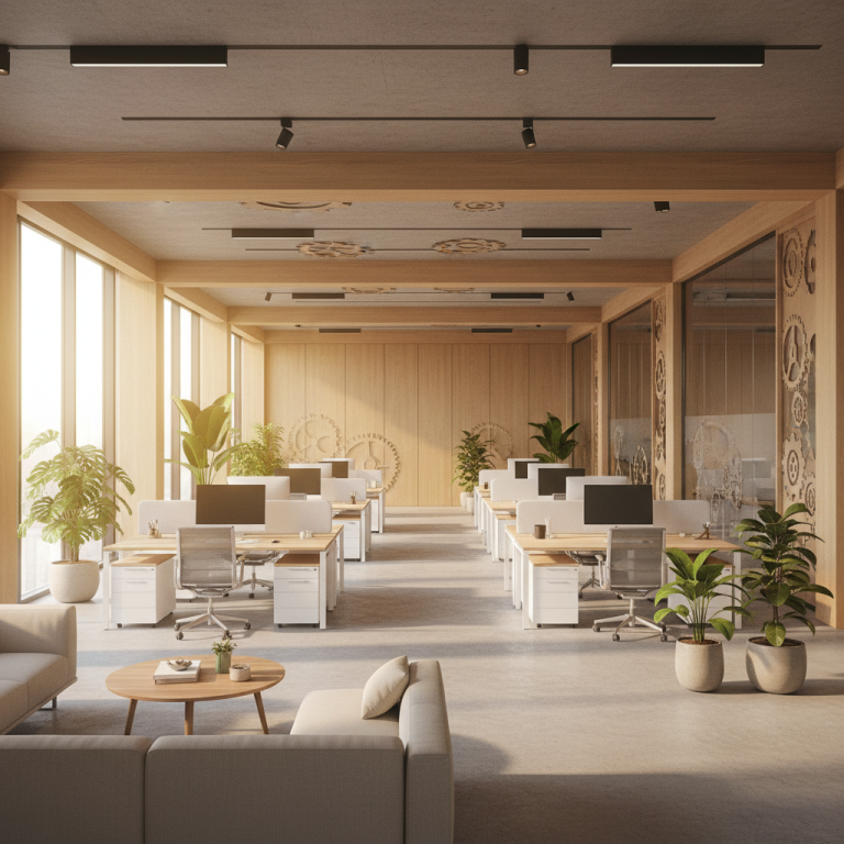 A modern open-plan office representing the systems every scalable business needs.