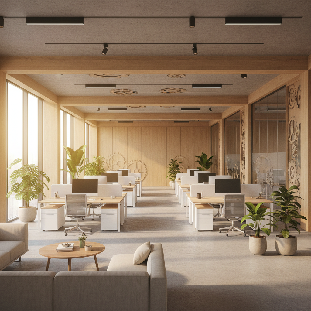 A modern open-plan office representing the systems every scalable business needs.
