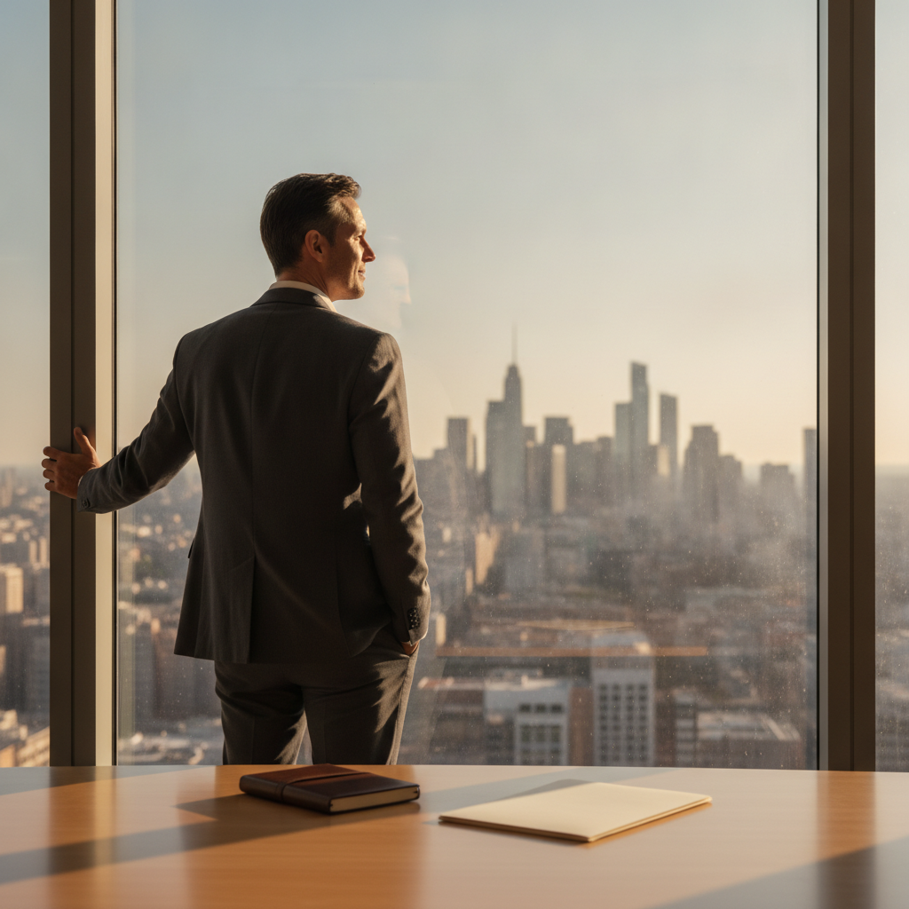 Post-exit founder reflecting after selling a business